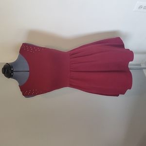 Burgundy dress